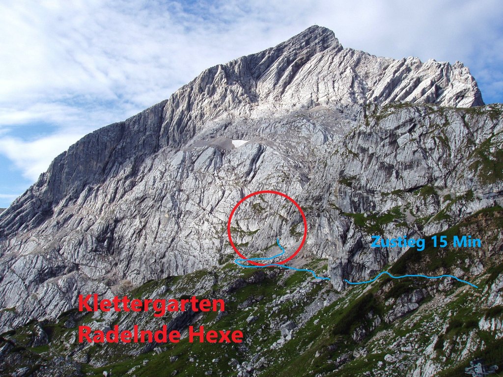 Inwertsetzung Klettergarten "Radelnde Hexe" im Alpspitzgebiet